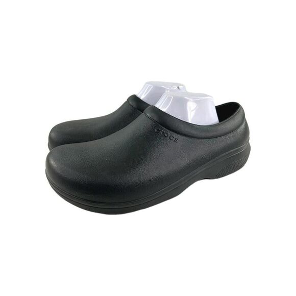 Crocs On The Clock Work Slip On  Shoes Black Comfort Clogs Mens Sz 11 M Non-Slip - Picture 1 of 11